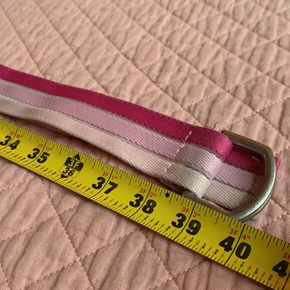 VINTAGE - Pink Striped D-Ring Belt - Medium (1,5 wide - 40 long) - Picture 6 of 6
